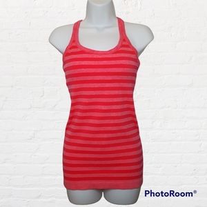 Athletic Works Tank Top Size Medium Pink Striped